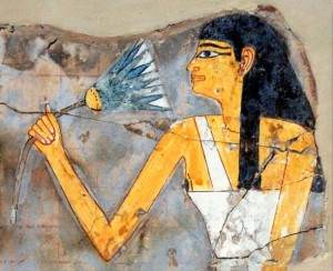 エジプトのハスの壁画